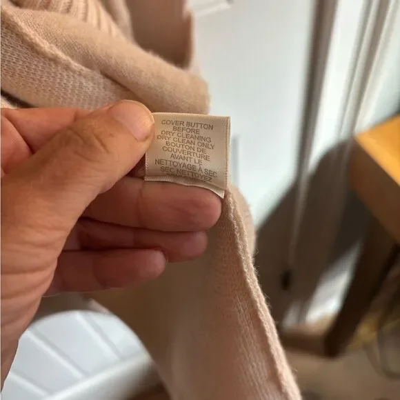 Rebecca Taylor Cream Double-Breasted front tie Cardigan Wool Blend button front - Picture 11 of 15